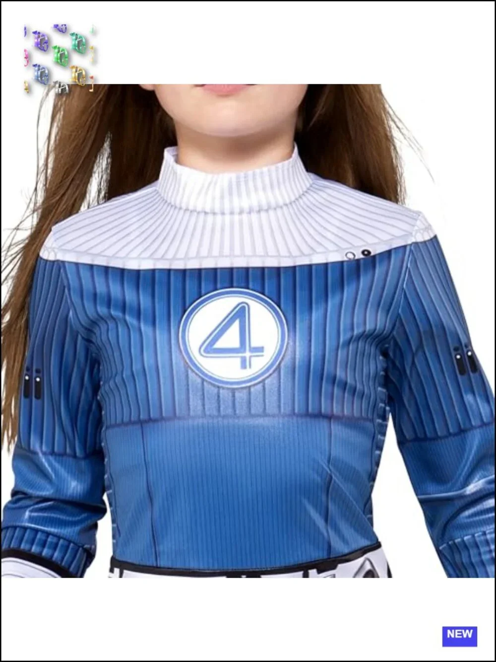 Marvel Invisible Woman Youth Halloween Costume Jumpsuit Gloves